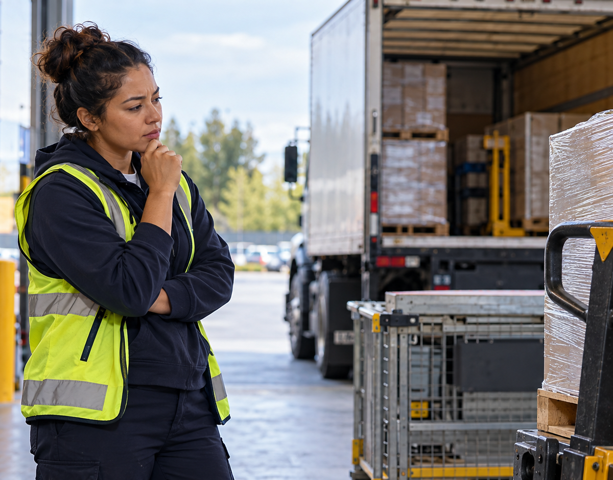 lifting-limit wording in driver listings: considering handling demands beside a pallet load.