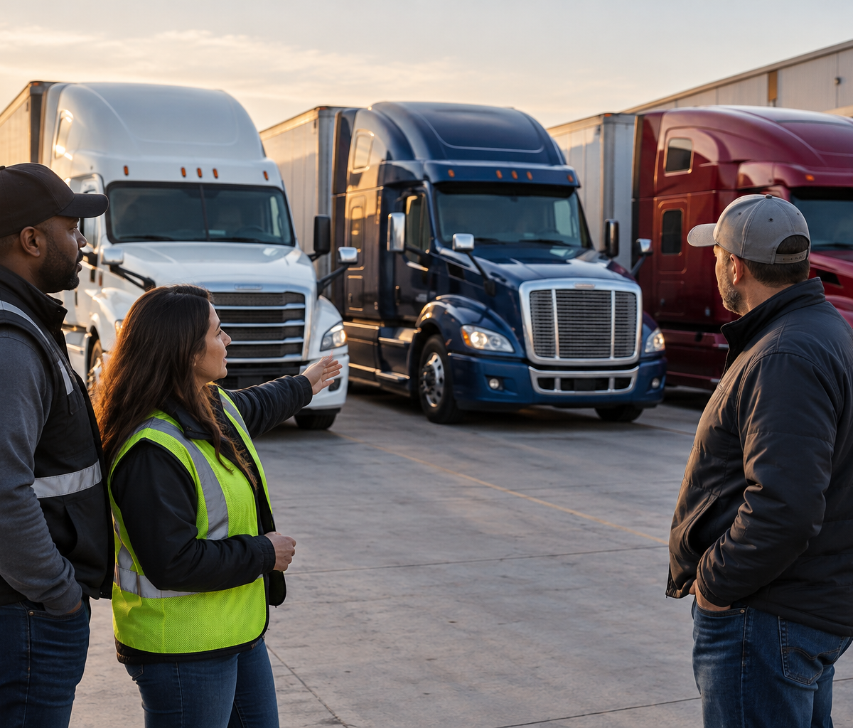 transportation procurement work: comparing carrier equipment for a transport assignment.