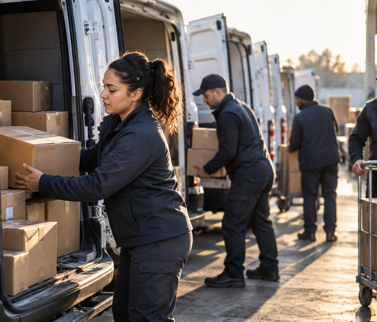 what capacity planning means in last-mile delivery: considering parcels, vans and available workers together.