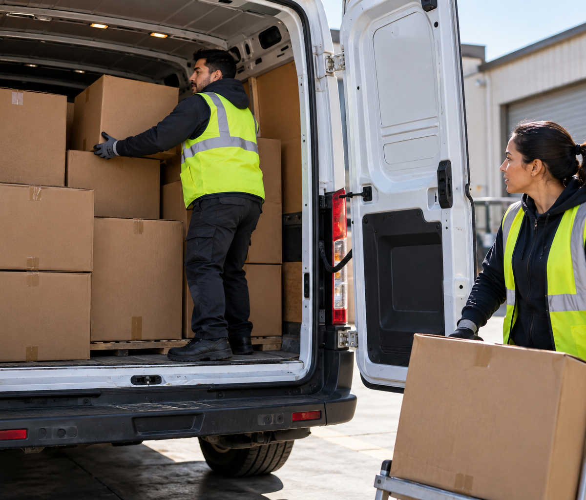 what vehicle utilization means: examining the space occupied by a van load.