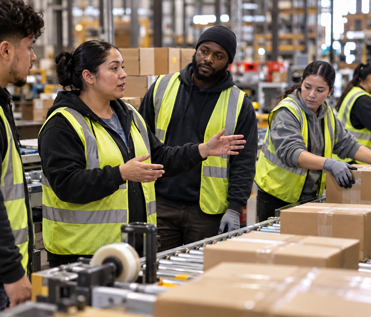 fulfillment supervisor work: discussing work across a fulfillment team.