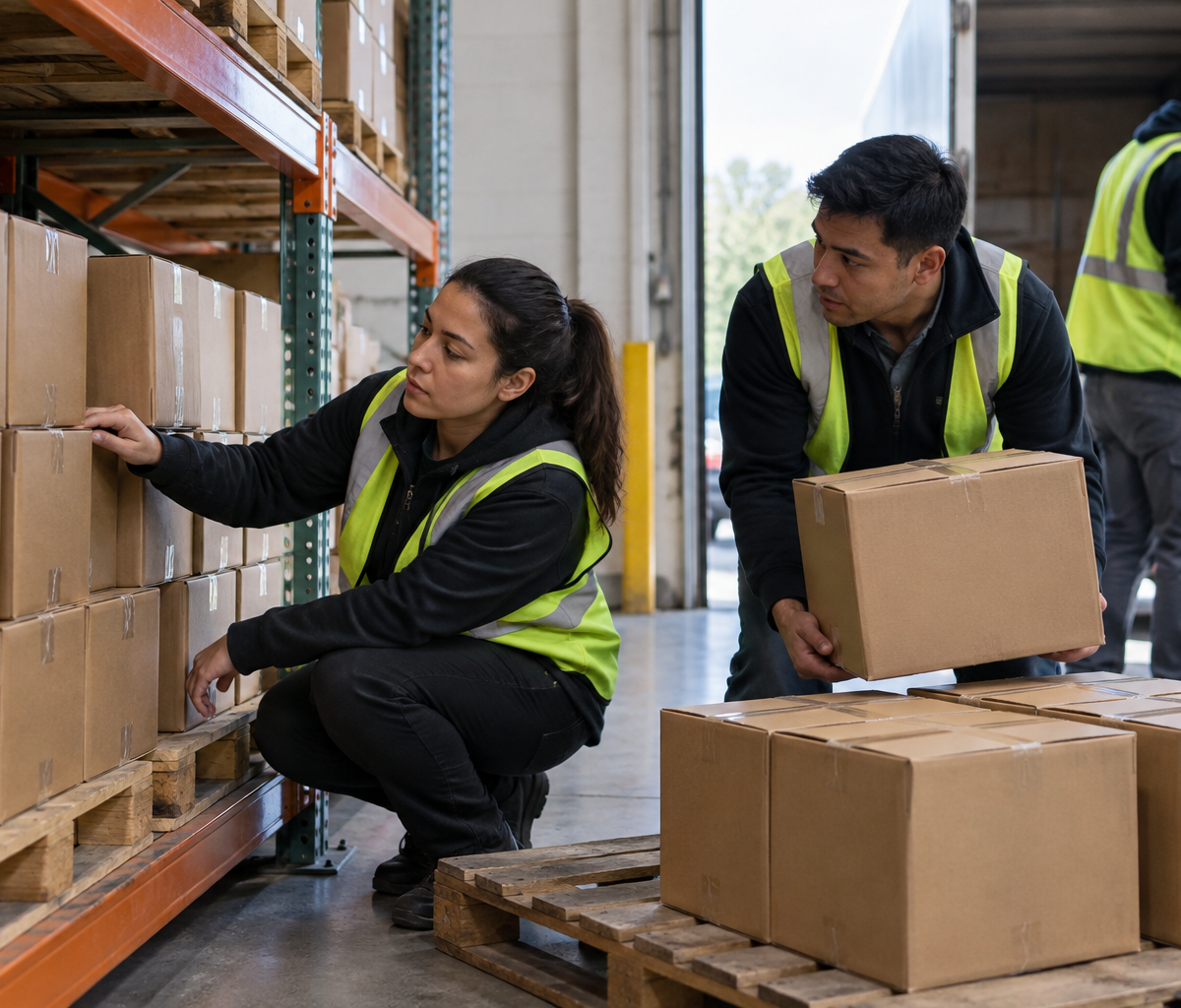 Investigating an inventory variance before adjustment: counting stock before changing an inventory record.