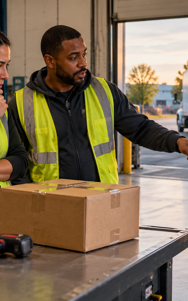 Handling an order that misses carrier cutoff: considering a staged parcel after a carrier departs.