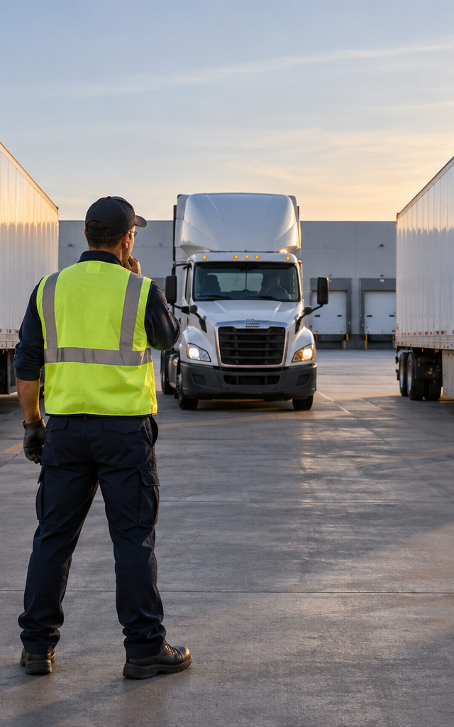 Prioritizing linehaul departures: considering two loaded trailers and an available tractor.