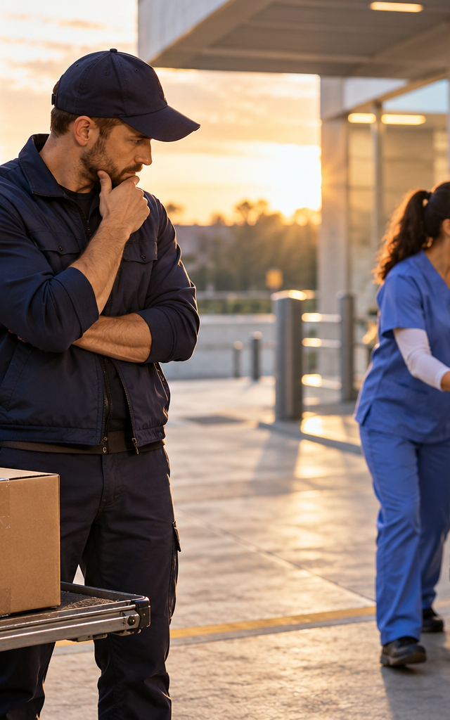 Prioritizing service recovery cases: weighing a routine parcel against time-sensitive supplies.