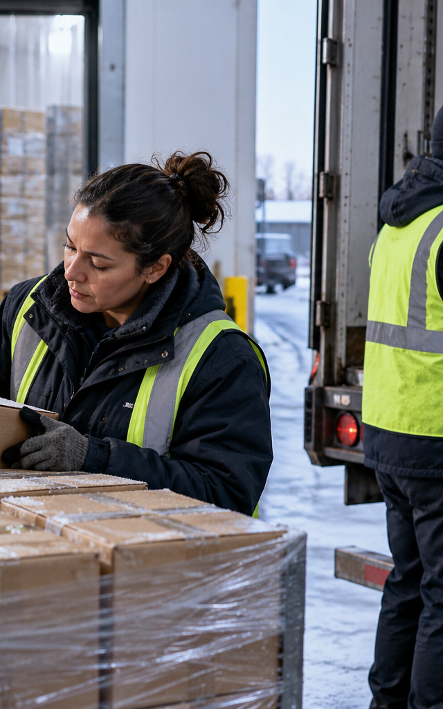 Reconciling a carrier handoff count: checking parcels during a carrier handoff.