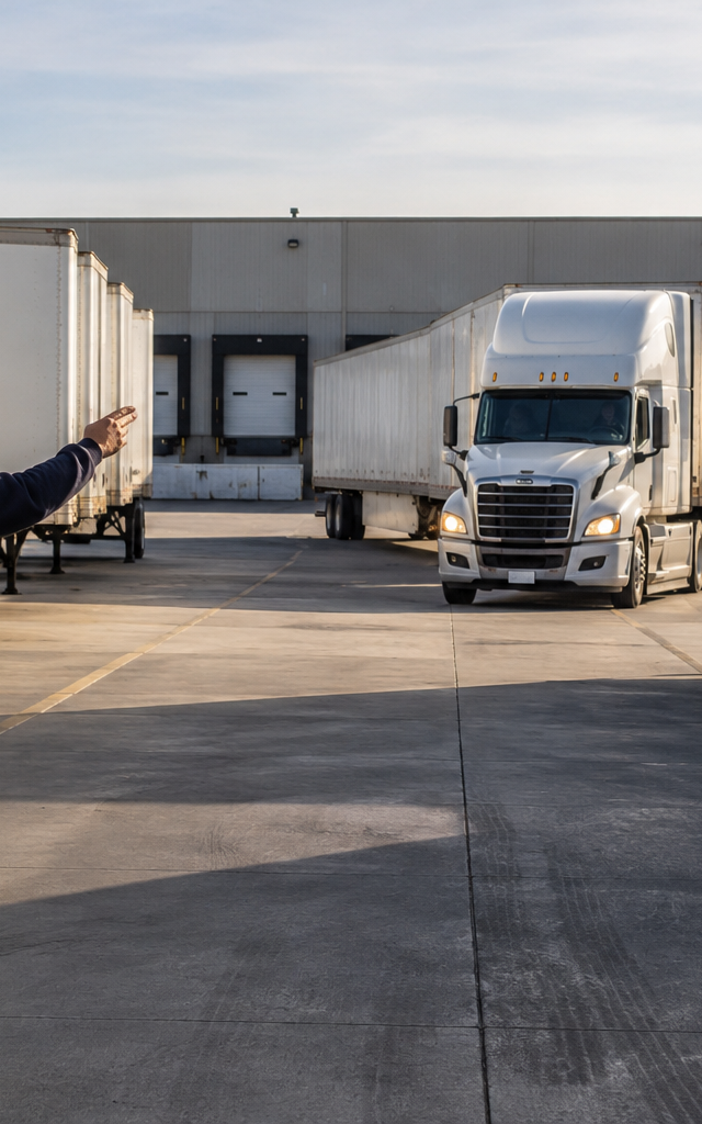Reducing trailer congestion in a yard: coordinating trailer movement in a congested yard.