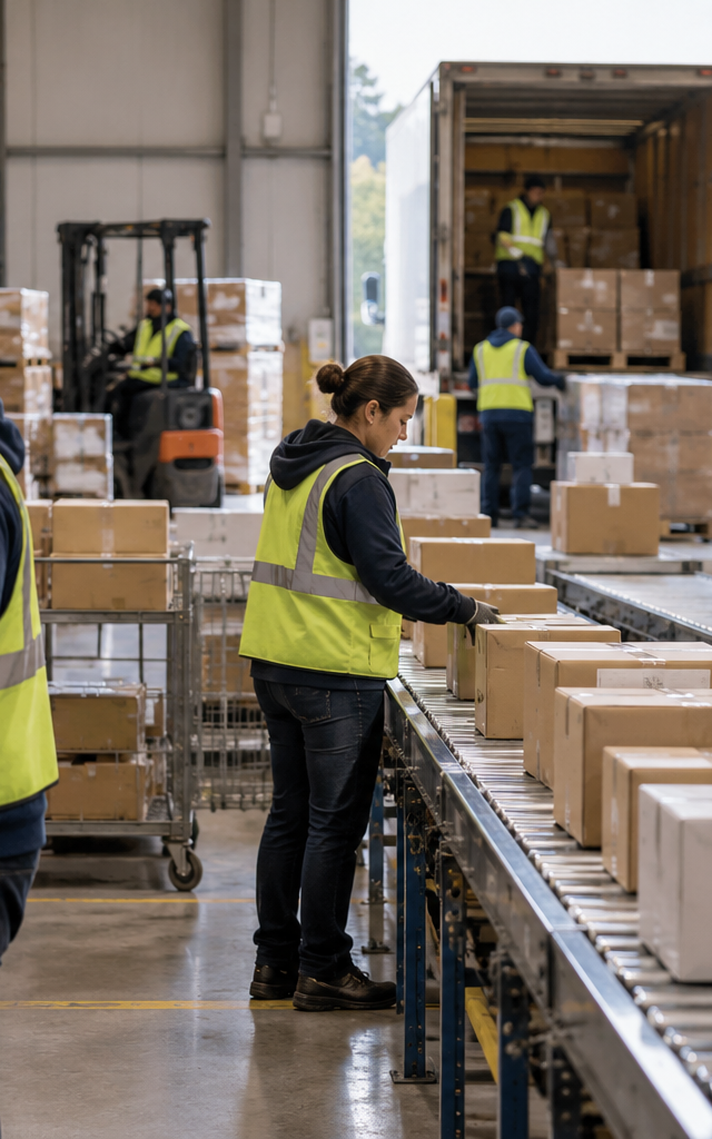 Wave picking versus continuous picking: contrasting grouped releases with continuous packing work.
