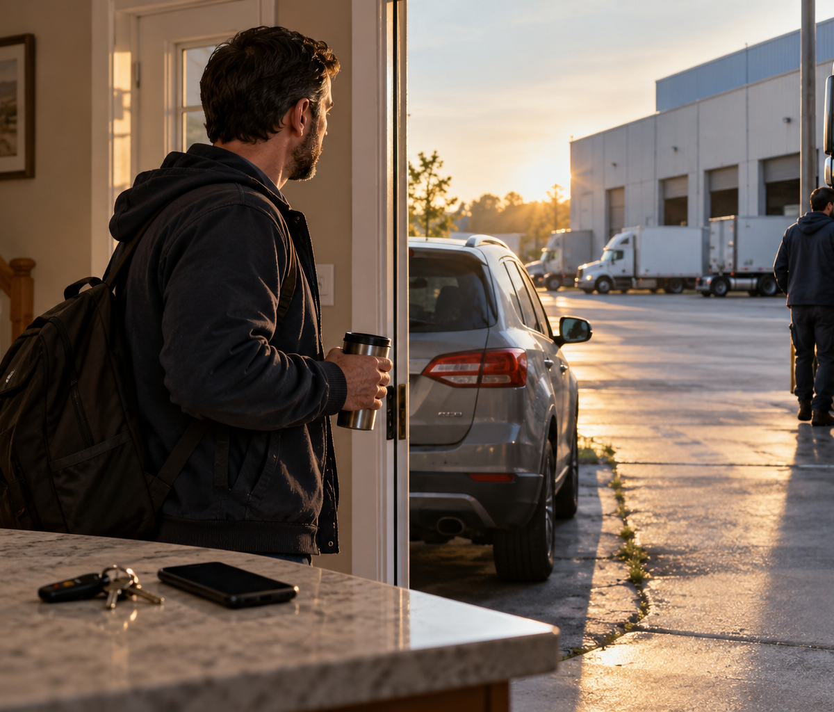 Understanding commute time to the first site: considering the journey from home to the first worksite.