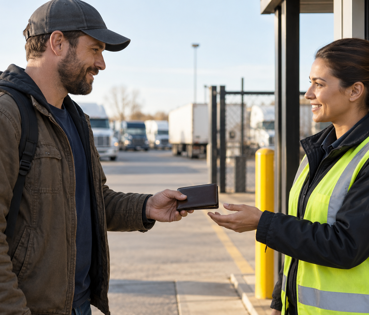 first-day identification requirements: discussing identification at an onboarding meeting.