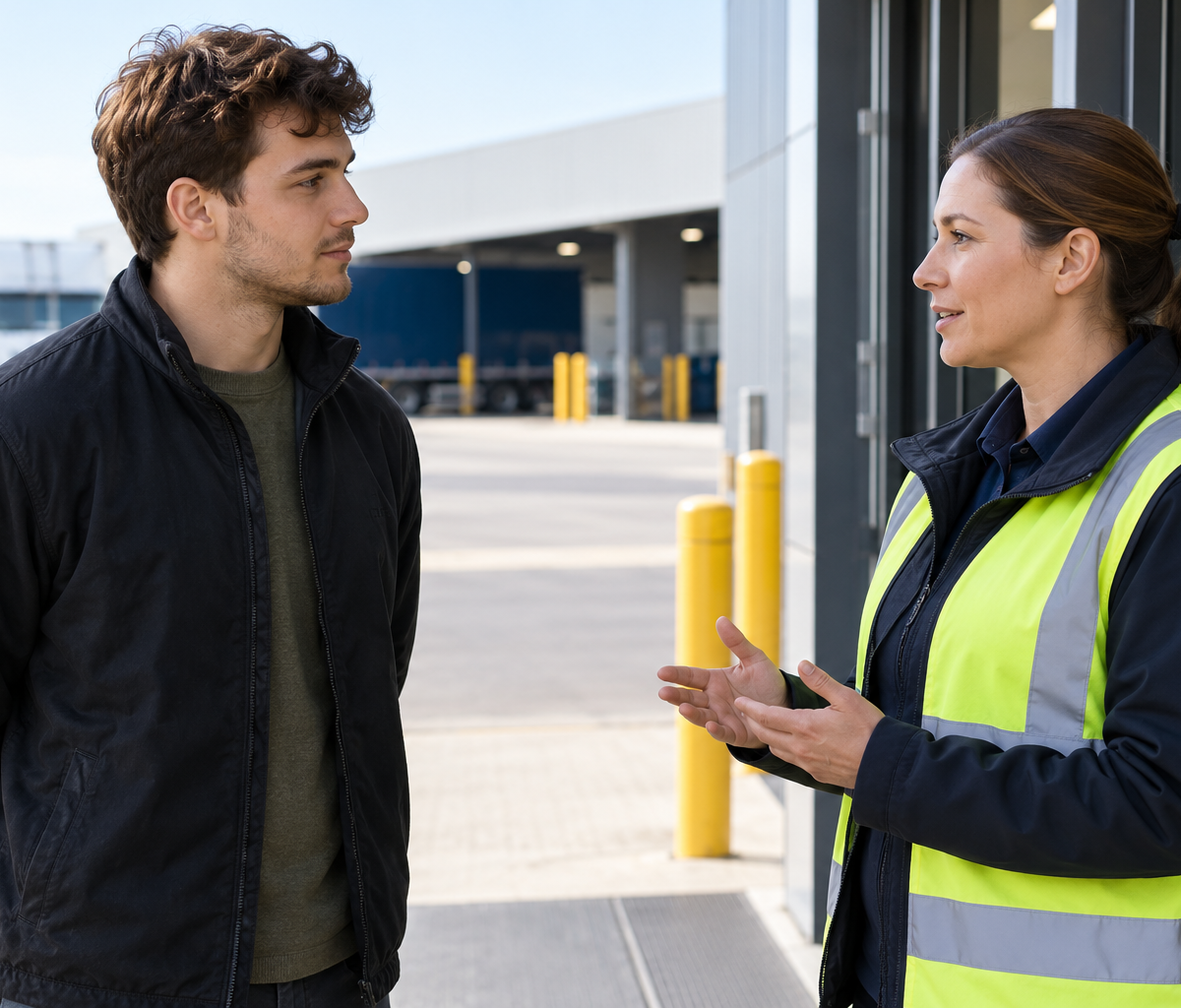 proof of address requested for driver hiring: discussing a personal-information request with an onboarding contact.